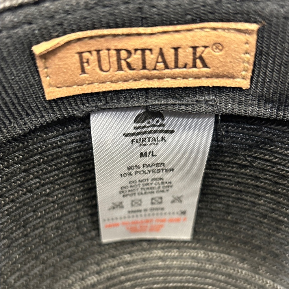 Black packable upf 80+ Wide-Brim Hat - Picture 9 of 11